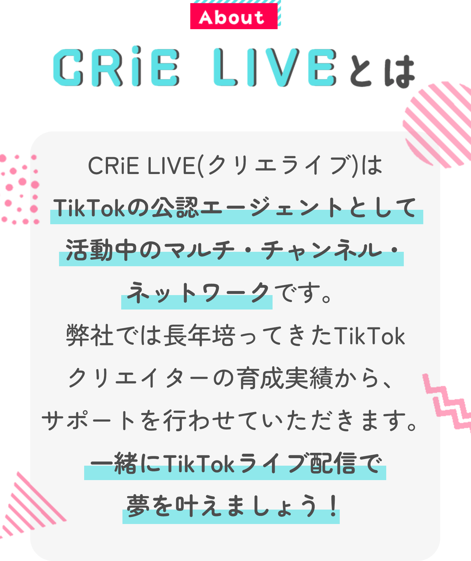 CRiE LIVEとは